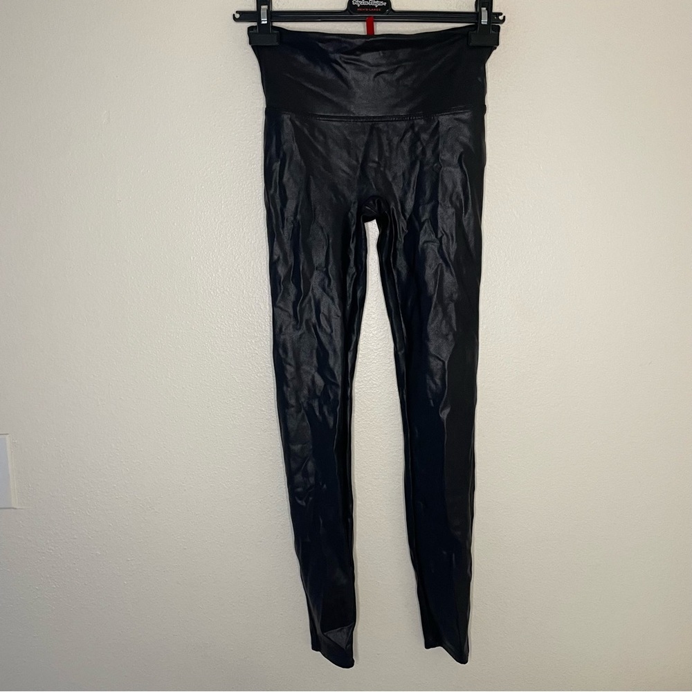 Spanx Faux Leather Leggings in Black - Picture 5 of 8
